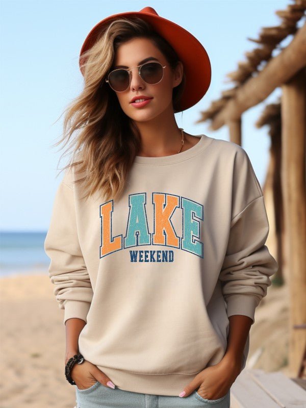Lake Weekend CrewNeck Sweatshirt - Bitsy Gypsy Boutique