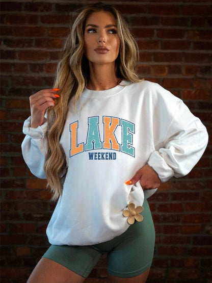 Lake Weekend CrewNeck Sweatshirt - Bitsy Gypsy Boutique