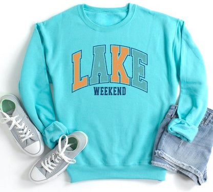 Lake Weekend CrewNeck Sweatshirt - Bitsy Gypsy Boutique