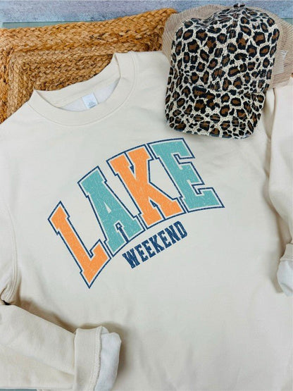 Lake Weekend CrewNeck Sweatshirt - Bitsy Gypsy Boutique