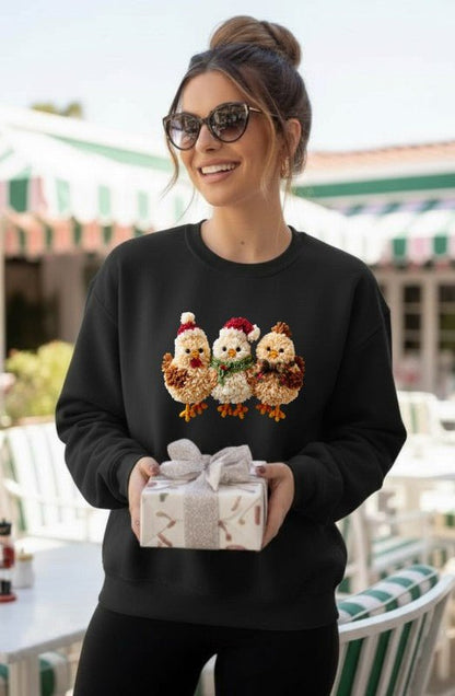 Latch Hook Fluffy Chickens Graphic Sweatshirt - Bitsy Gypsy Boutique