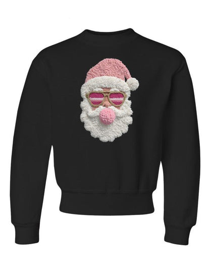 Latch Hook Santa Bubble Gum Graphic Sweatshirt - Bitsy Gypsy Boutique