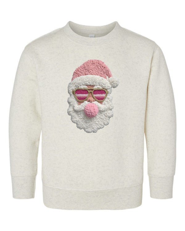 Latch Hook Santa Bubble Gum Graphic Sweatshirt - Bitsy Gypsy Boutique