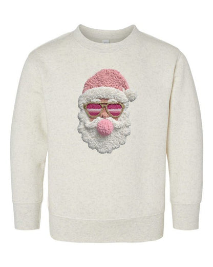 Latch Hook Santa Bubble Gum Graphic Sweatshirt - Bitsy Gypsy Boutique