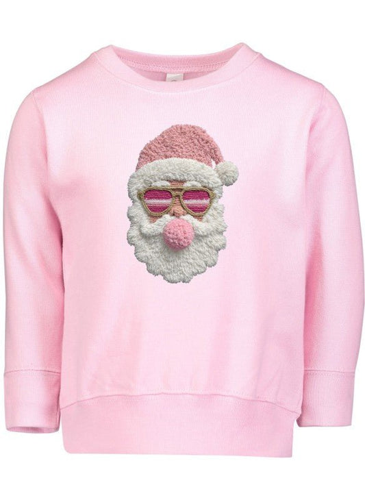 Latch Hook Santa Bubble Gum Graphic Sweatshirt - Bitsy Gypsy Boutique