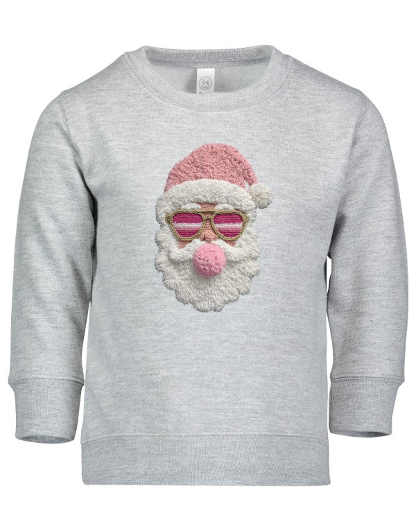 Latch Hook Santa Bubble Gum Graphic Sweatshirt - Bitsy Gypsy Boutique