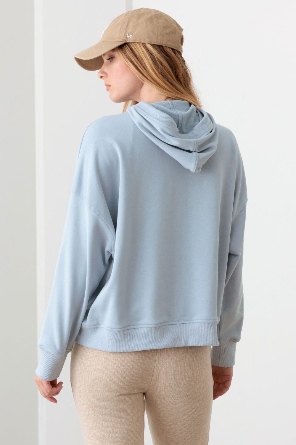 Le Lis Half Zip Drawstring Mock Neck Hoodie - Bitsy Gypsy Boutique