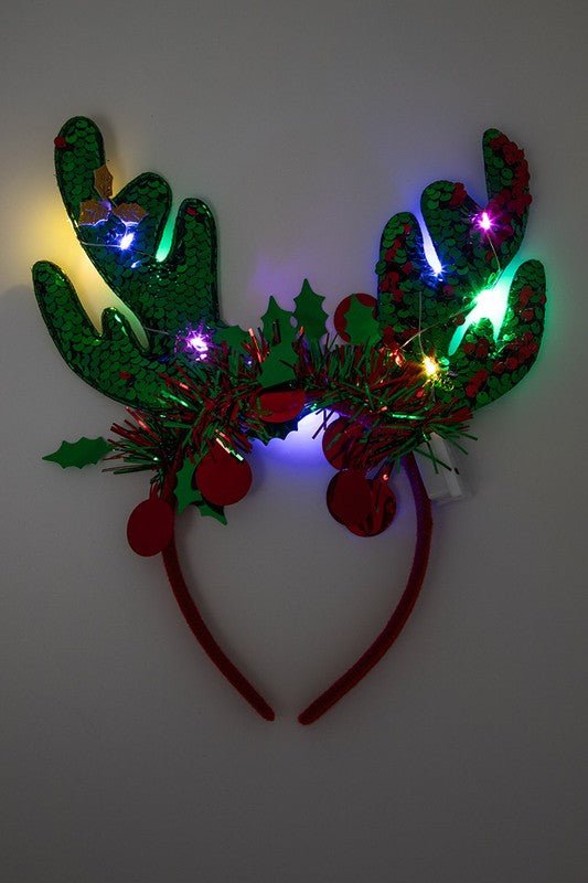 LED Light UP Christmas Headband Set - Bitsy Gypsy Boutique