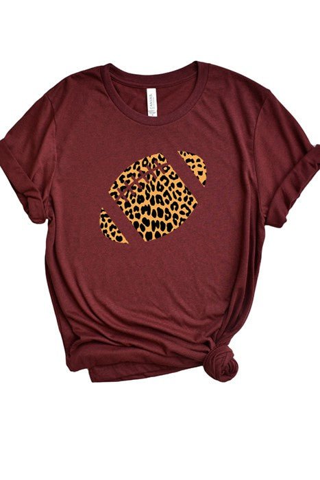 Leopard Football Tee - Bitsy Gypsy Boutique