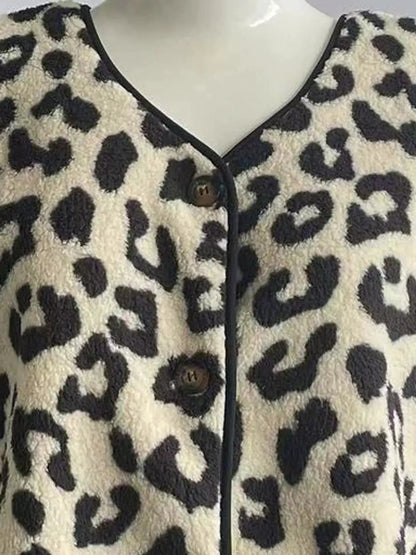 Leopard Print Button Front Lined Vest - Bitsy Gypsy Boutique