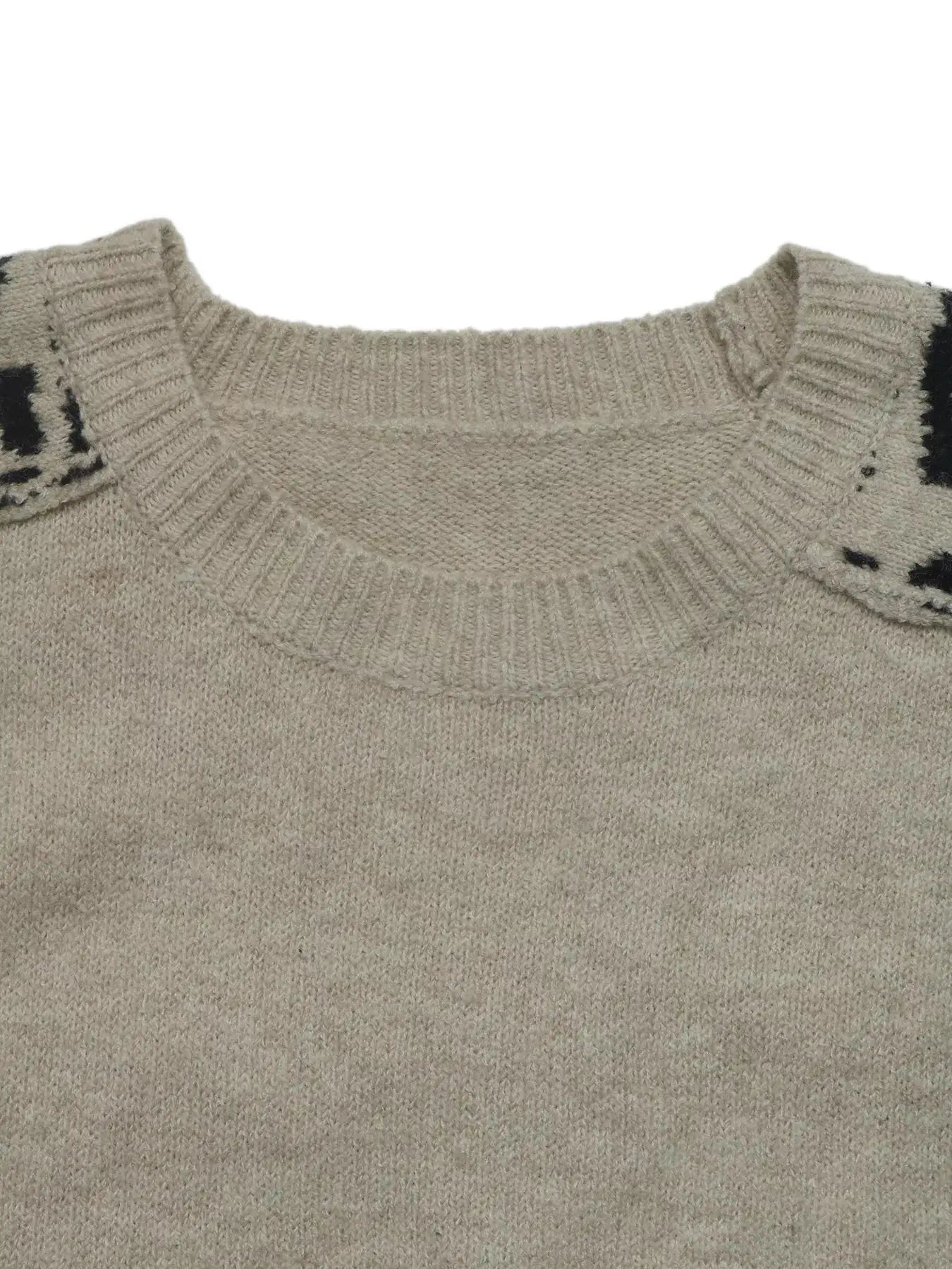 Leopard Round Neck Sweater by Trendsi