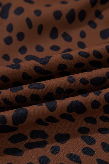 Leopard Ruffle Puff Sleeve Blouse - Bitsy Gypsy Boutique