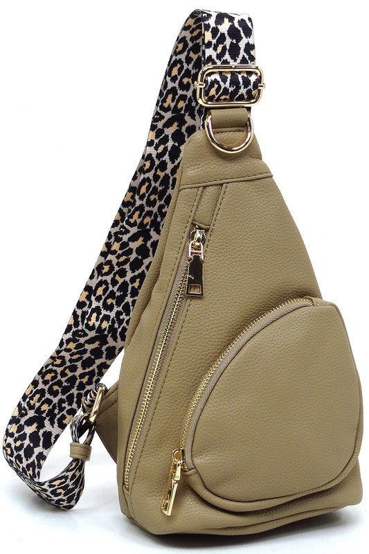 Leopard Strap Sling Backpack - Bitsy Gypsy Boutique