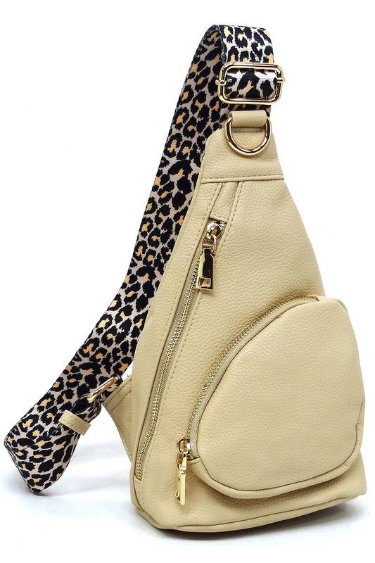 Leopard Strap Sling Backpack - Bitsy Gypsy Boutique