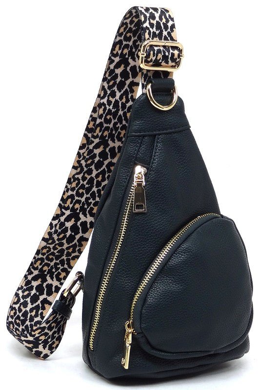 Leopard Strap Sling Backpack - Bitsy Gypsy Boutique