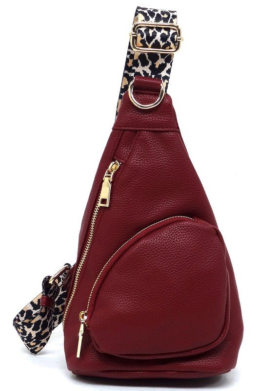 Leopard Strap Sling Backpack - Bitsy Gypsy Boutique