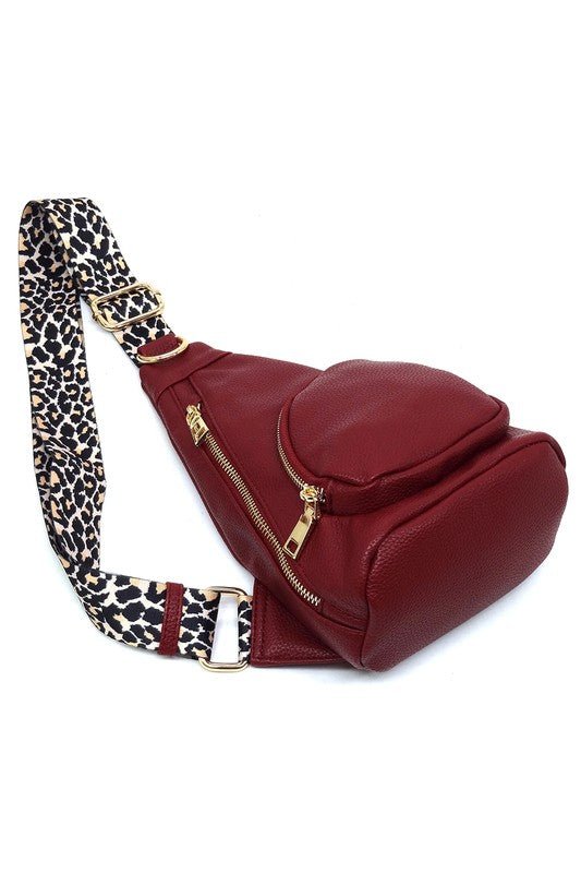 Leopard Strap Sling Backpack - Bitsy Gypsy Boutique