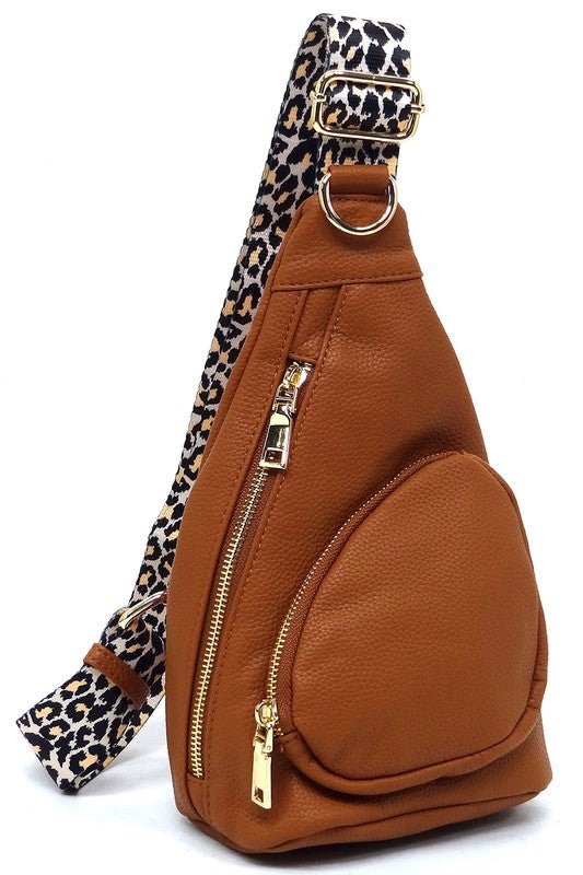 Leopard Strap Sling Backpack - Bitsy Gypsy Boutique