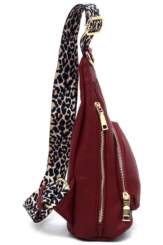 Leopard Strap Sling Backpack - Bitsy Gypsy Boutique