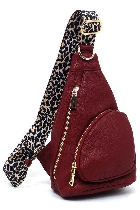 Leopard Strap Sling Backpack - Bitsy Gypsy Boutique