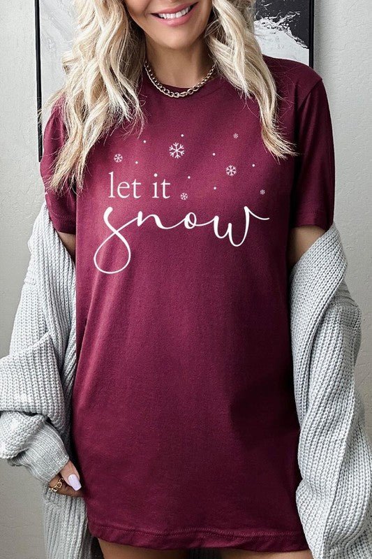 Let it Snow Graphic Tee - Bitsy Gypsy Boutique