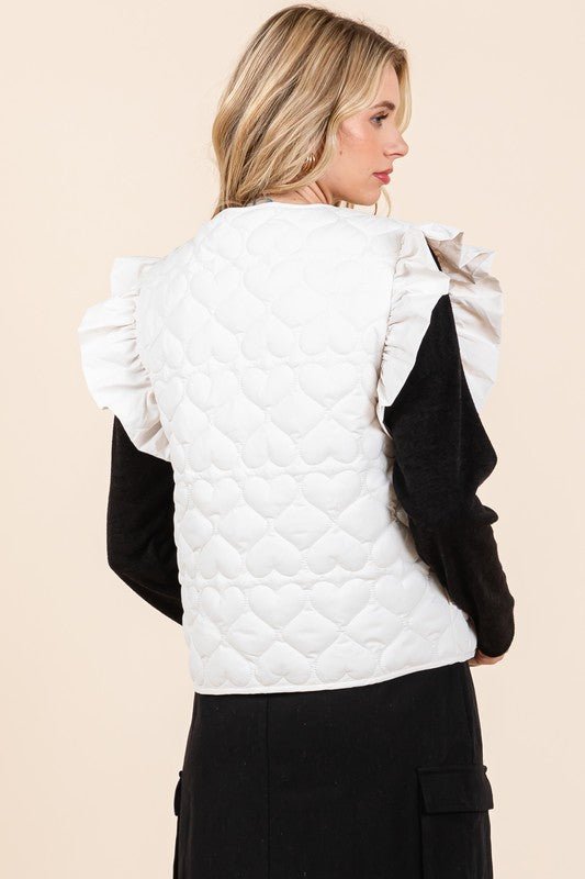 Lightweight Heart Quilted Puffer Vest - Bitsy Gypsy Boutique