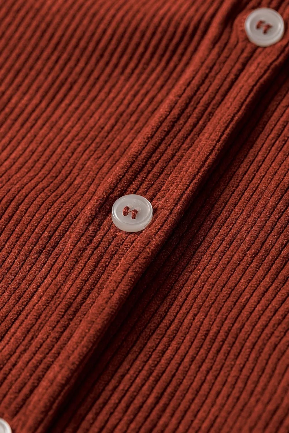 Long Sleeve Button Down Corduroy Midi Dress - Bitsy Gypsy Boutique