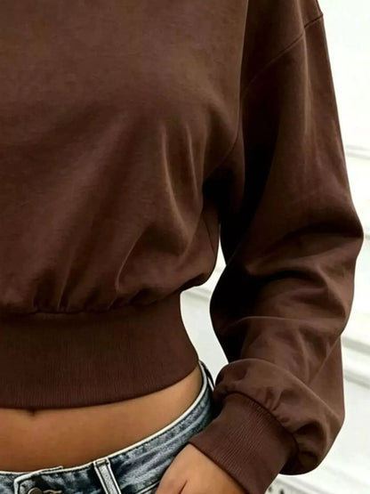Long Sleeve Crop Sweatshirt - Bitsy Gypsy Boutique