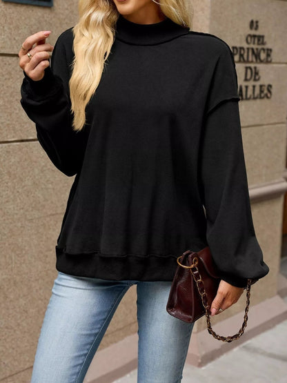 Loose Fit Crew Neck Sweatshirt - Bitsy Gypsy Boutique