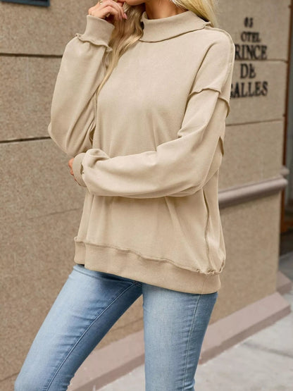 Loose Fit Crew Neck Sweatshirt - Bitsy Gypsy Boutique