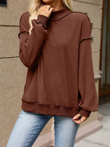 Loose Fit Crew Neck Sweatshirt - Bitsy Gypsy Boutique