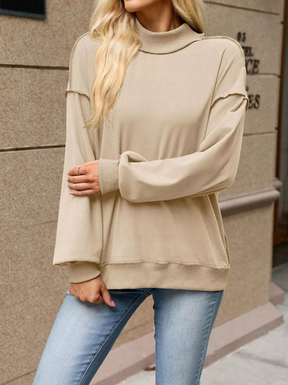 Loose Fit Crew Neck Sweatshirt - Bitsy Gypsy Boutique