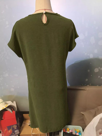 Loose Fit T-Shirt Dress with Pockets - Bitsy Gypsy Boutique