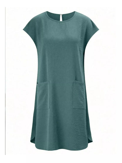Loose Fit T-Shirt Dress with Pockets - Bitsy Gypsy Boutique