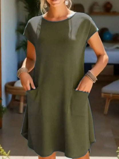 Loose Fit T-Shirt Dress with Pockets - Bitsy Gypsy Boutique