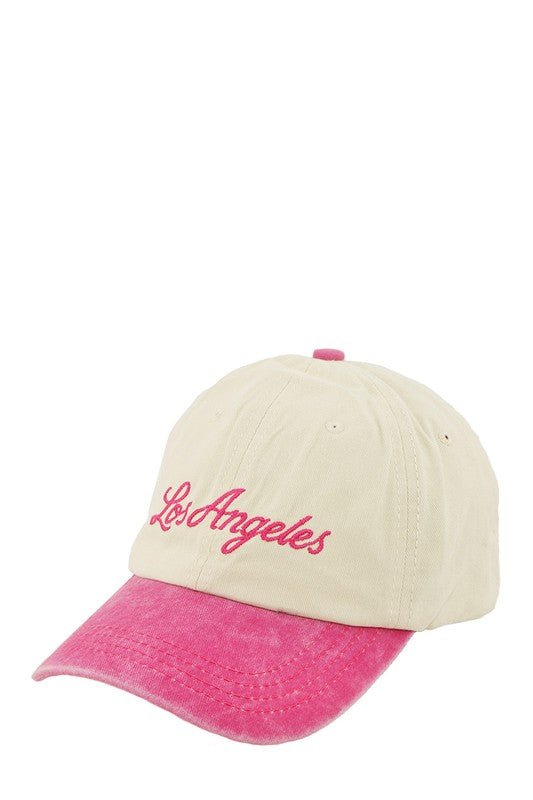 Los Angeles Embroidery Cotton Cap - Bitsy Gypsy Boutique