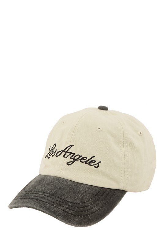 Los Angeles Embroidery Cotton Cap - Bitsy Gypsy Boutique