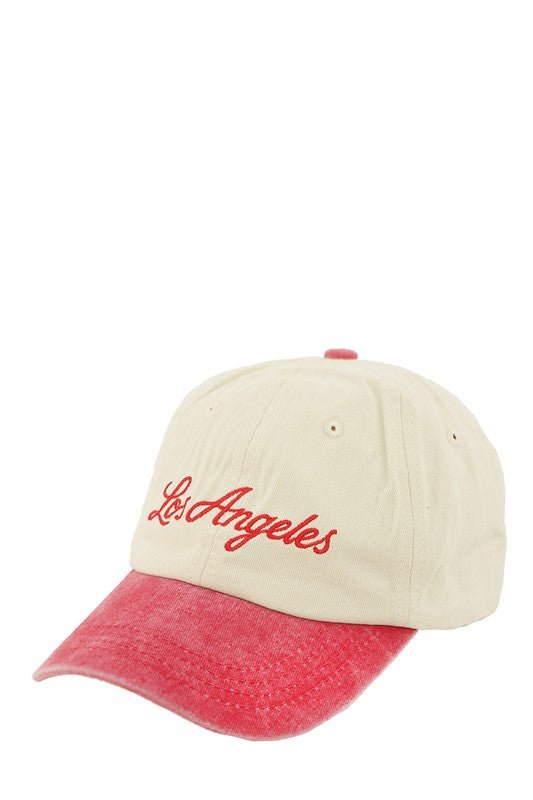 Los Angeles Embroidery Cotton Cap - Bitsy Gypsy Boutique