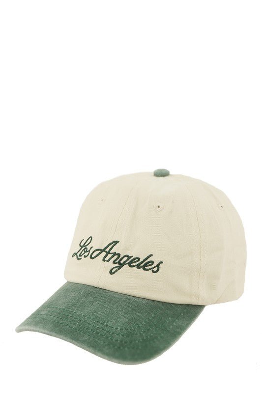 Los Angeles Embroidery Cotton Cap - Bitsy Gypsy Boutique