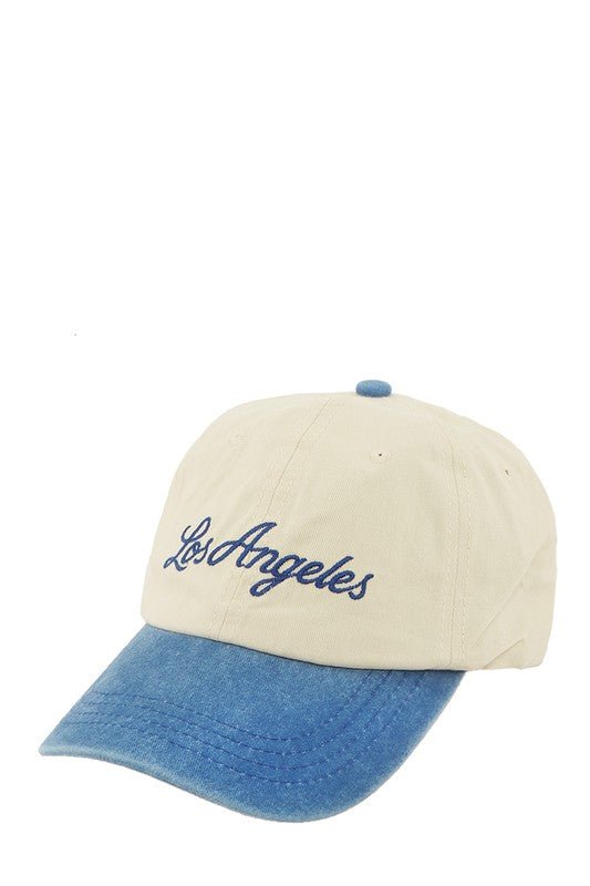 Los Angeles Embroidery Cotton Cap - Bitsy Gypsy Boutique