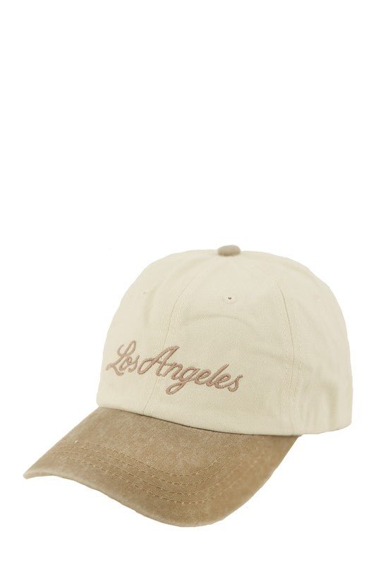 Los Angeles Embroidery Cotton Cap - Bitsy Gypsy Boutique