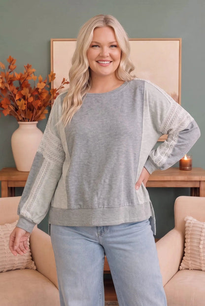 Lounging in Lace Grey Set - Bitsy Gypsy Boutique