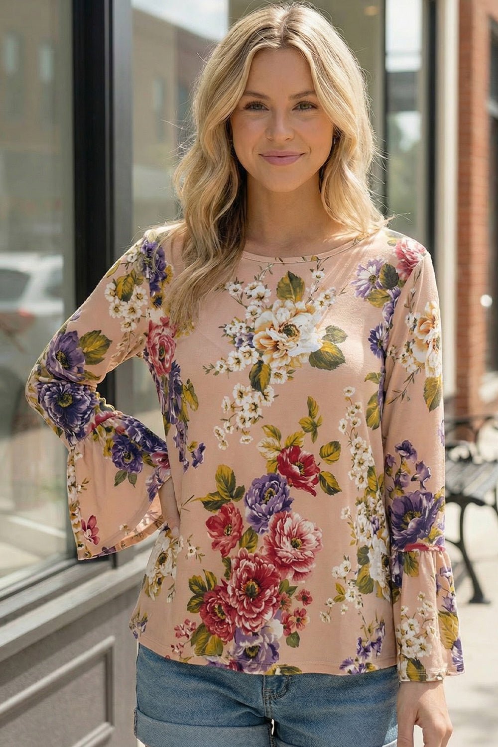 Love Grows Here Bell Sleeve Top - Bitsy Gypsy Boutique