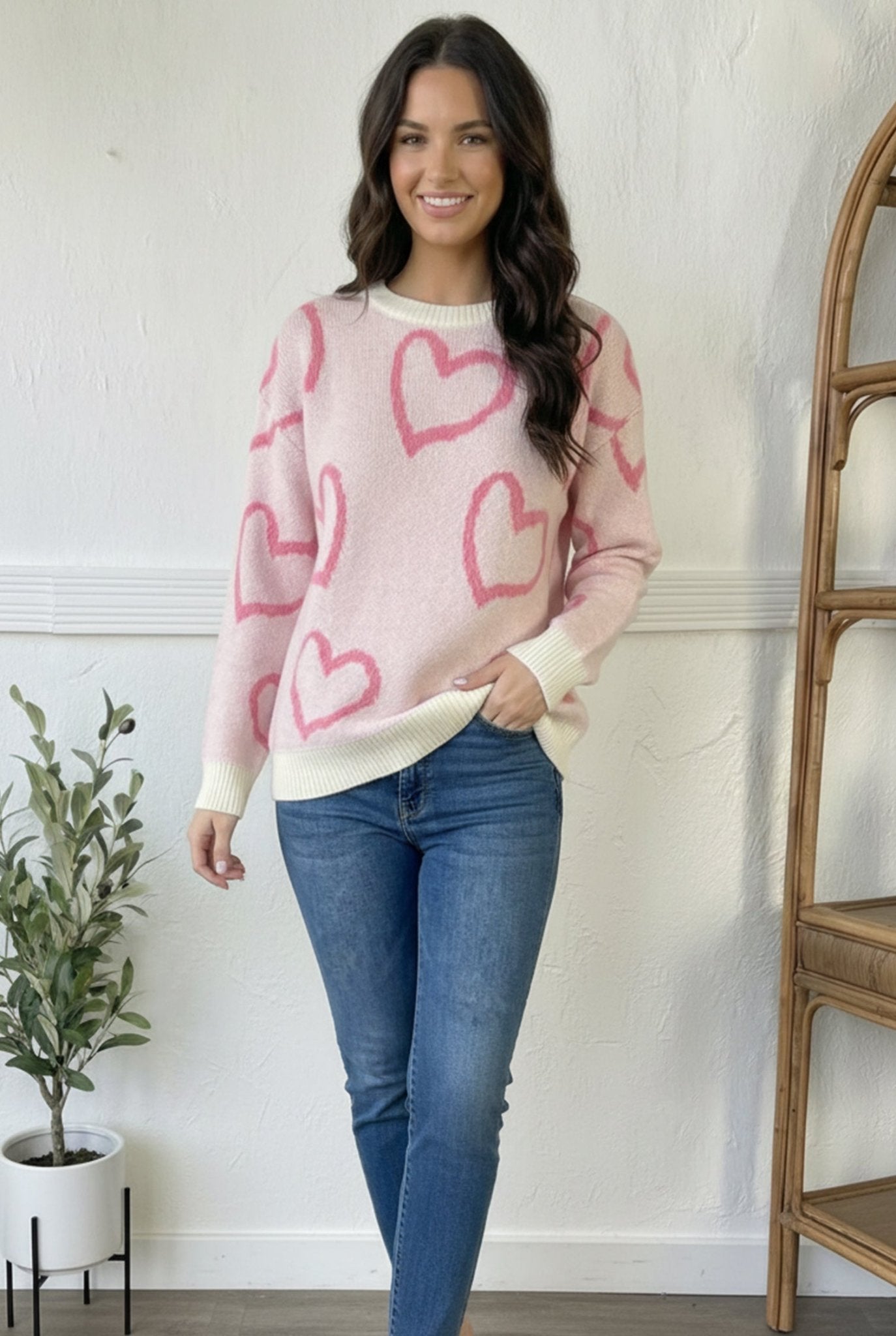Love Notes Jacquard Sweater - Bitsy Gypsy Boutique