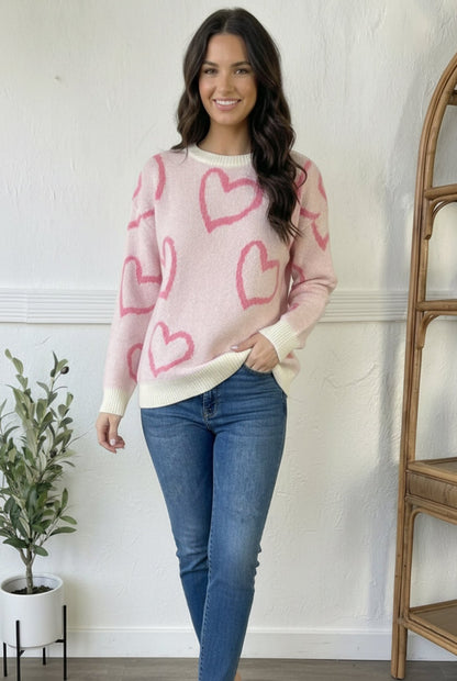 Love Notes Jacquard Sweater - Bitsy Gypsy Boutique