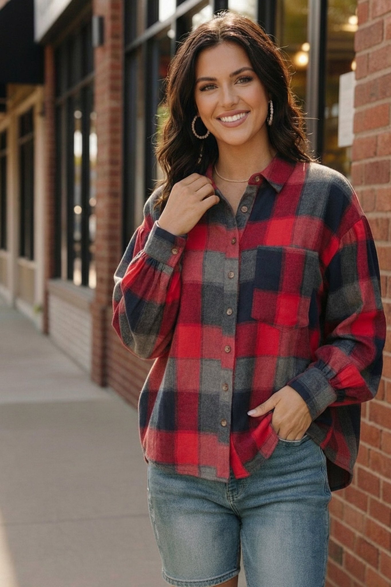 Lumberjack Love Flannel Button Down - Bitsy Gypsy Boutique