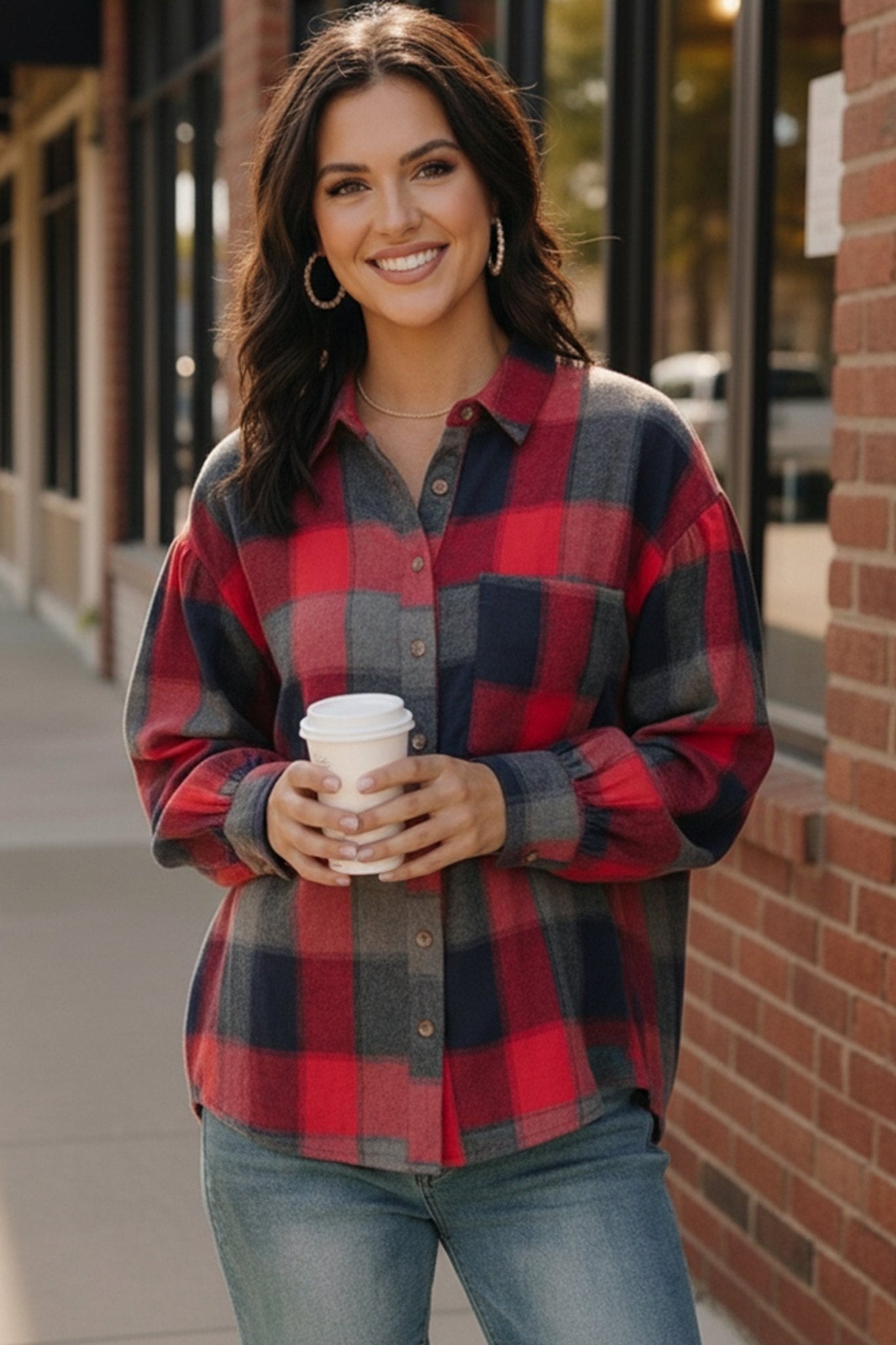 Lumberjack Love Flannel Button Down - Bitsy Gypsy Boutique