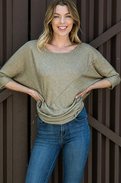 Lurex Dolman Knit Top - Bitsy Gypsy Boutique