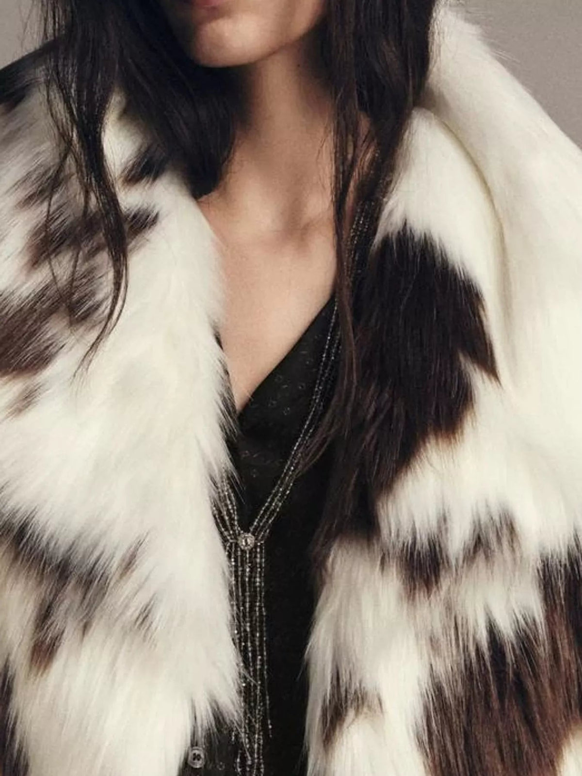 Luxurious Cow-Print Faux Fur Statement Coat - Bitsy Gypsy Boutique