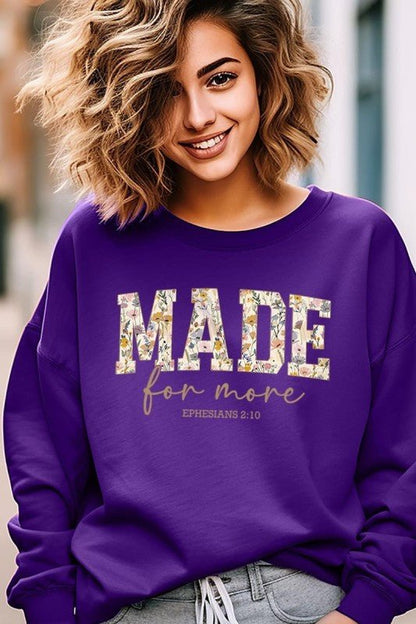 Made for More Faith Graphic Sweatshirt - Bitsy Gypsy Boutique